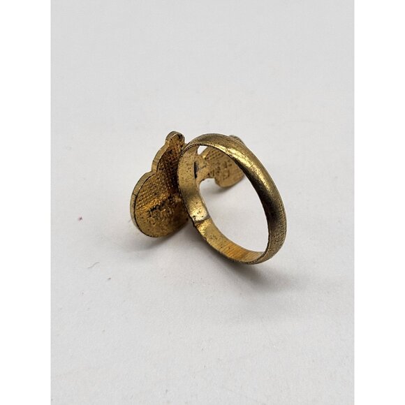 VTG Peanuts Snoopy Adjustable Ring State Football Aviva United Features TINY! - Picture 5 of 10